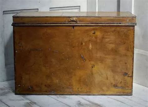 Victorian Metal Deed Box in Antique Boxes